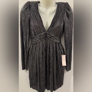 BCBG Metallic Long Sleeve Dress NWT Size Medium